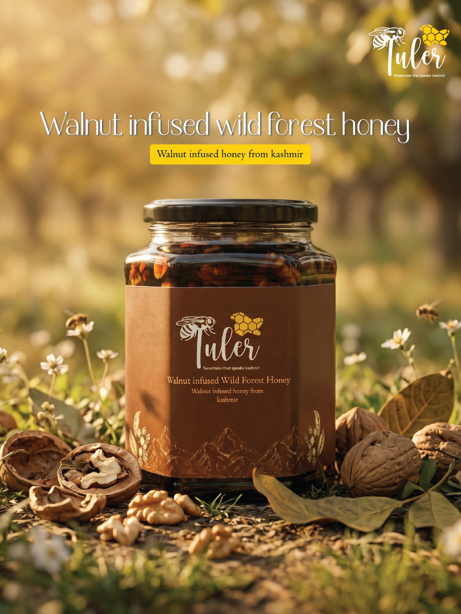 Walnut infused Wild Forest Honey